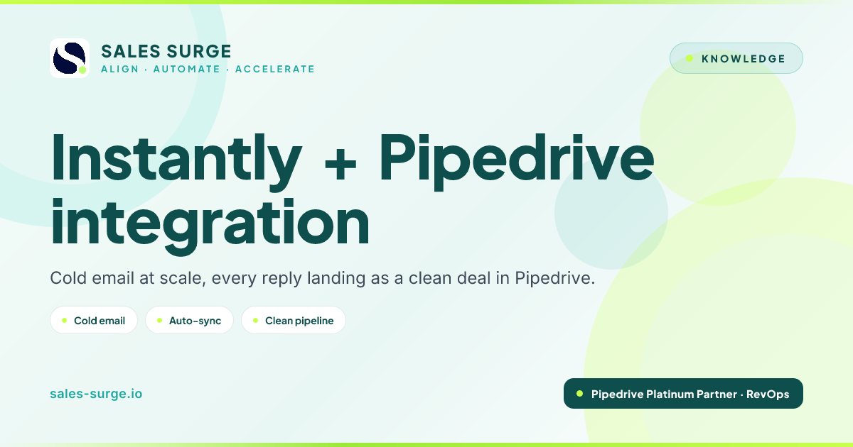 Instantly + Pipedrive Integration Guide | Email Outreach to CRM | Sales ...