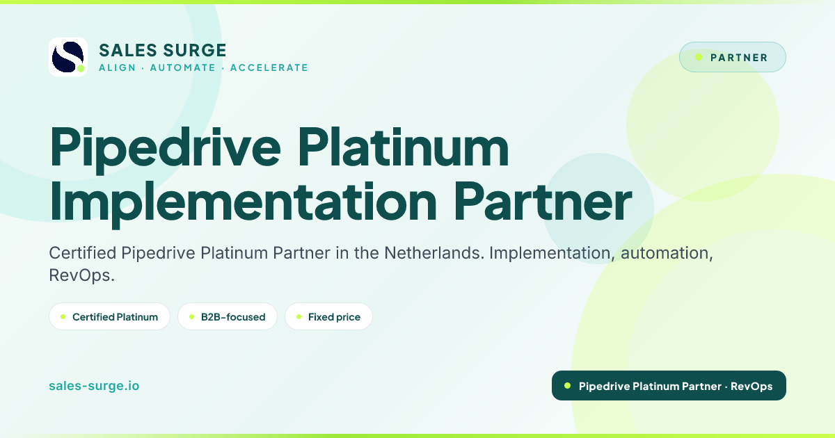 Pipedrive Implementation Partner | Certified Platinum Partner | Sales Surge